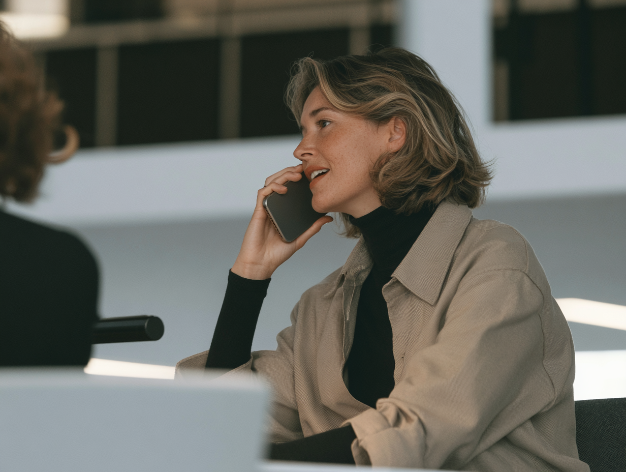Customer speaking with a service agent on the phone